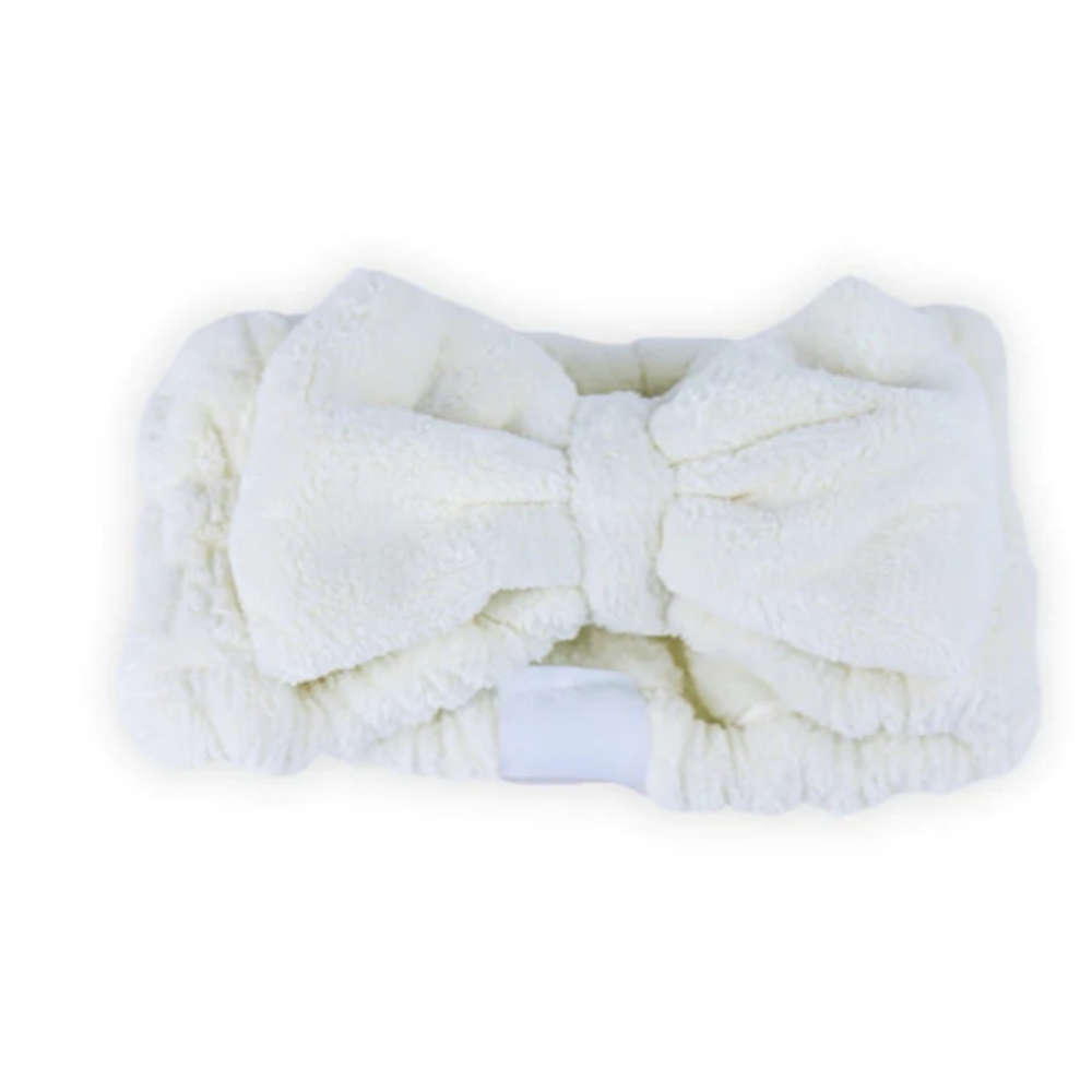 Microfiber Spa Makeup/Skincare Headband - White **NEW